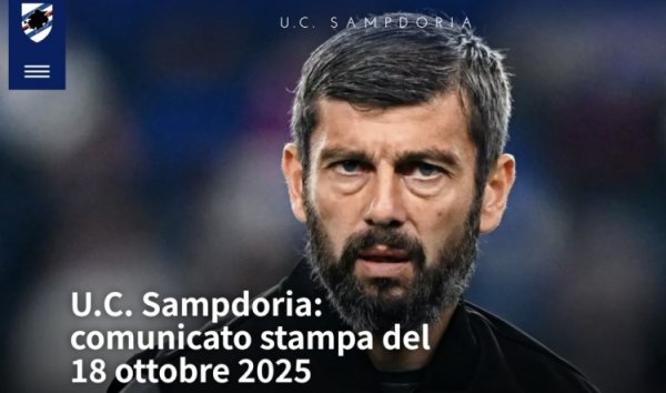 官方：桑普多利亚宣布主帅多纳蒂下课 意媒称新主帅是穆帅前助教