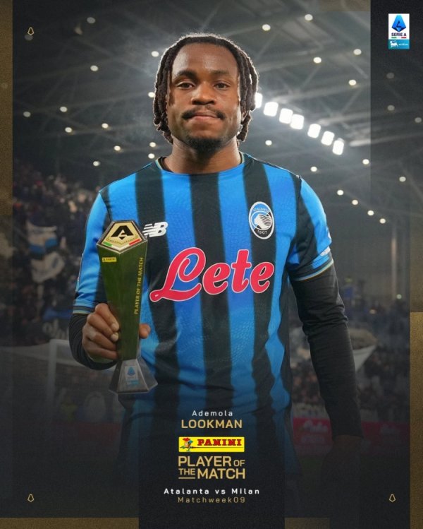 小角度爆射破门!卢克曼当选亚特兰大vs米兰全场最佳球员 小角度爆射破门!卢克曼当选亚特兰大vs米兰全场最佳球员