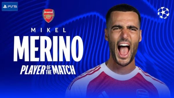 连进两球!梅里诺当选阿森纳3-0布拉格斯拉维亚一役全场最佳 连进两球!梅里诺当选阿森纳3-0布拉格斯拉维亚一役全场最佳