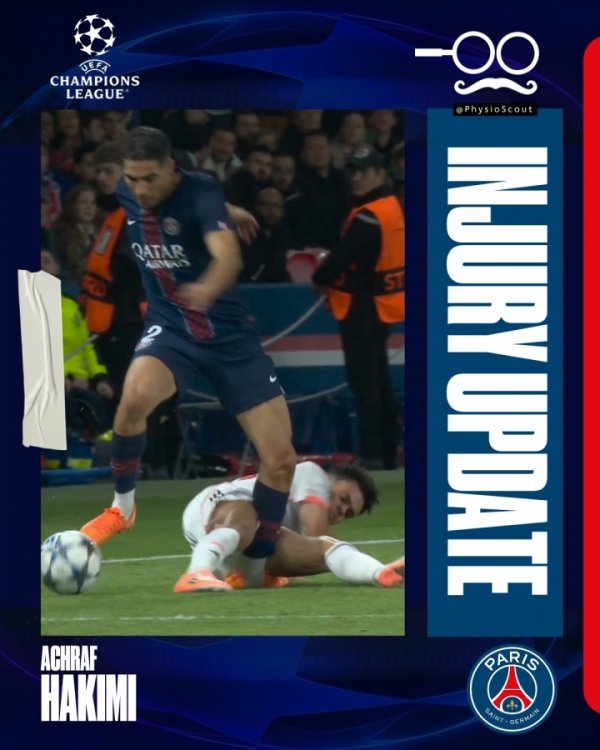 受伤  分析师：阿什拉夫可能腓骨骨裂  +重度踝关节关节扭伤  ，极为严重！